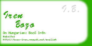 iren bozo business card
